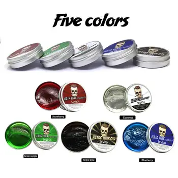 

New Original Hair Clay Pomades & Waxes Hair Styling Wax High Hold Five Tastes One-time Molding DIY Styling Products Mud Gel