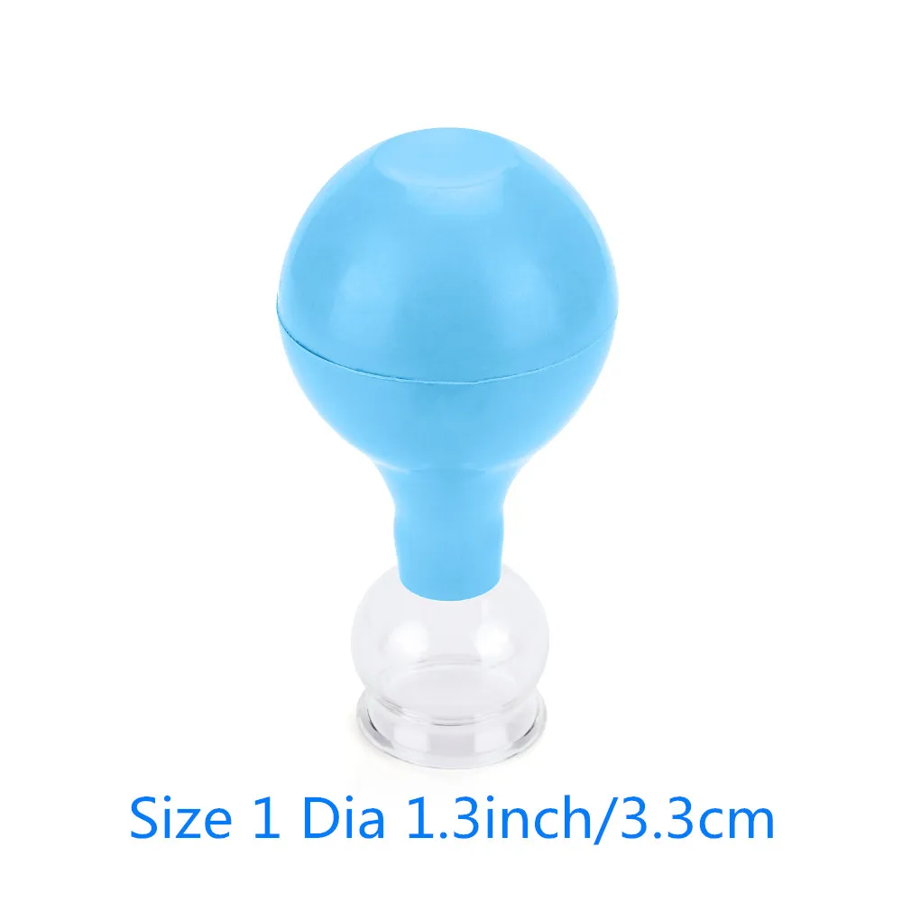 blue size 2 5 размеров Резиновые Вакуумные Банки для массажа семья китайский баночки вакуумное средство против целлюлита массажер терапия присоска комплект Прямая поставка - Цвет: blue size 2