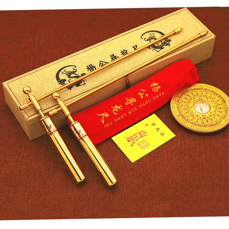 Brass Dowing Rod Xunlong Ruler Feng Shui Probe High Precision Professional Xunlong Acupoint Opening Decoration