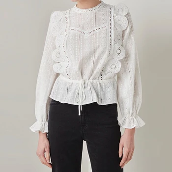 

woman white lace shirts 2020