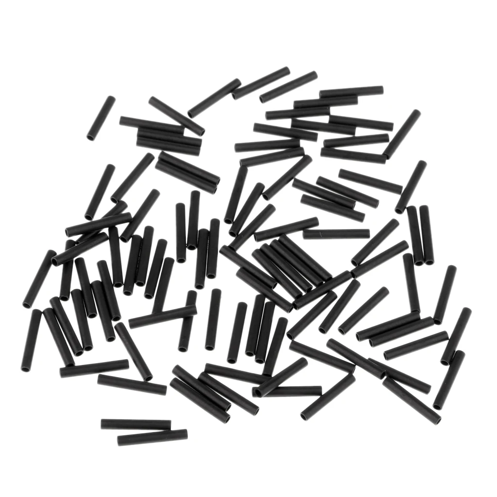 100 Pieces Single Copper Leader Sleeves Crimps Carp Fishing Accessories Tool