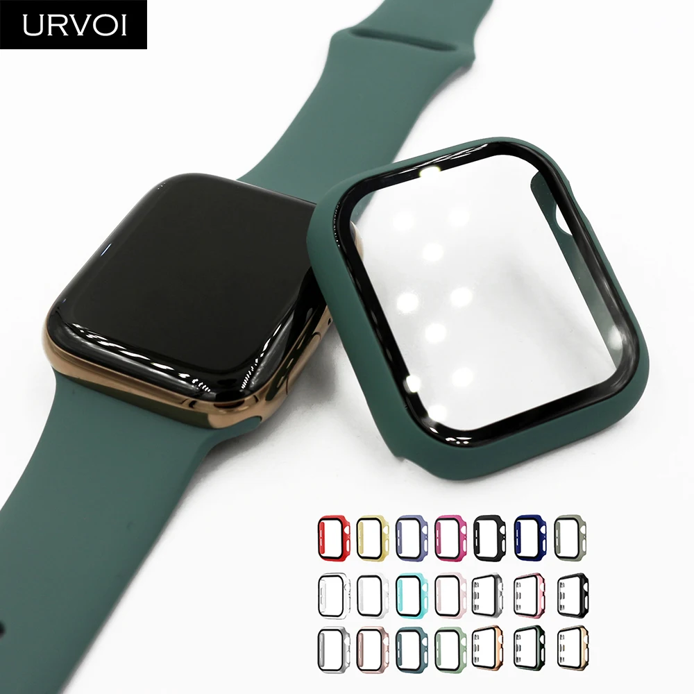 Чехол URVOI для Apple Watch series 6 SE 5 4 3 2 матовый пластиковый бампер с твердой рамкой чехол