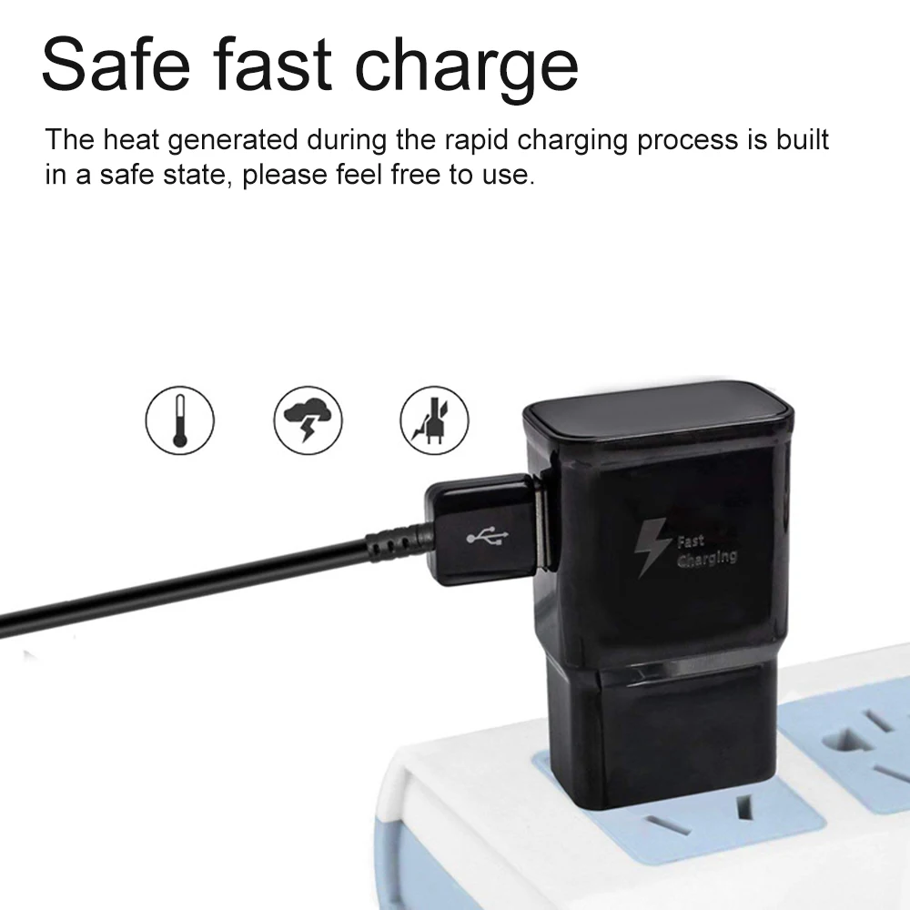 Быстрая быстрая зарядка USB настенное зарядное устройство с кабелем типа C для samsung Galaxy S10 Edge S9 S9 S8 Plus Note 9 8 зарядное устройство для телефона