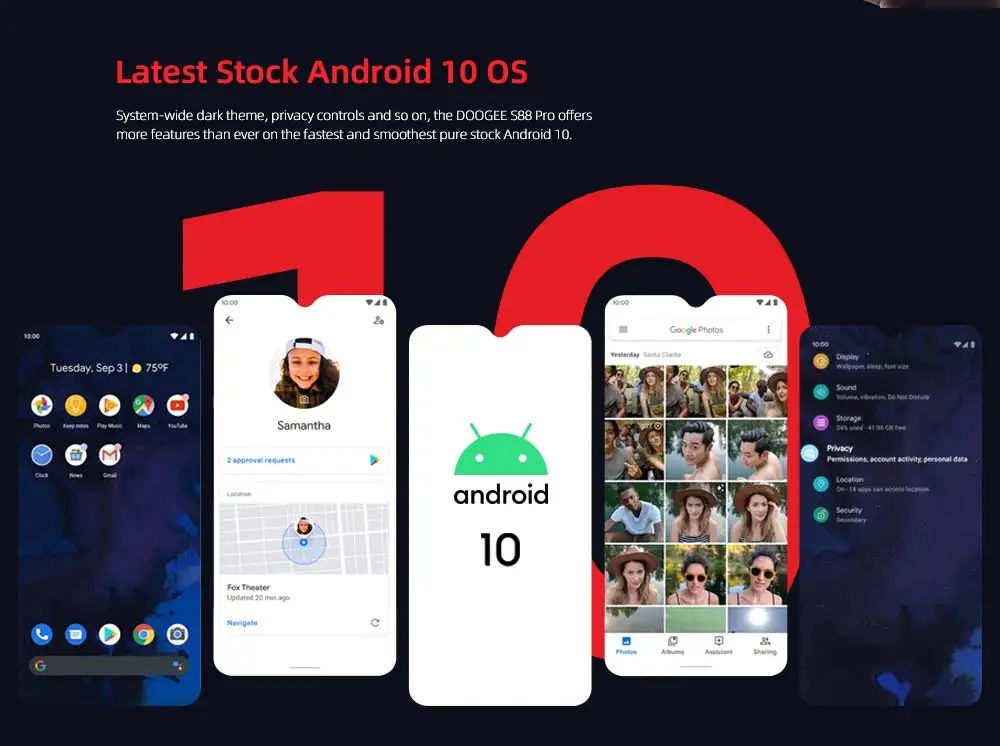 IP68/IP69K DOOGEE S88 Pro Rugged Mobile Phone 10000mAh telephones Helio P70 Octa Core 6GB RAM 128GB ROM smartphone Android 10 OS