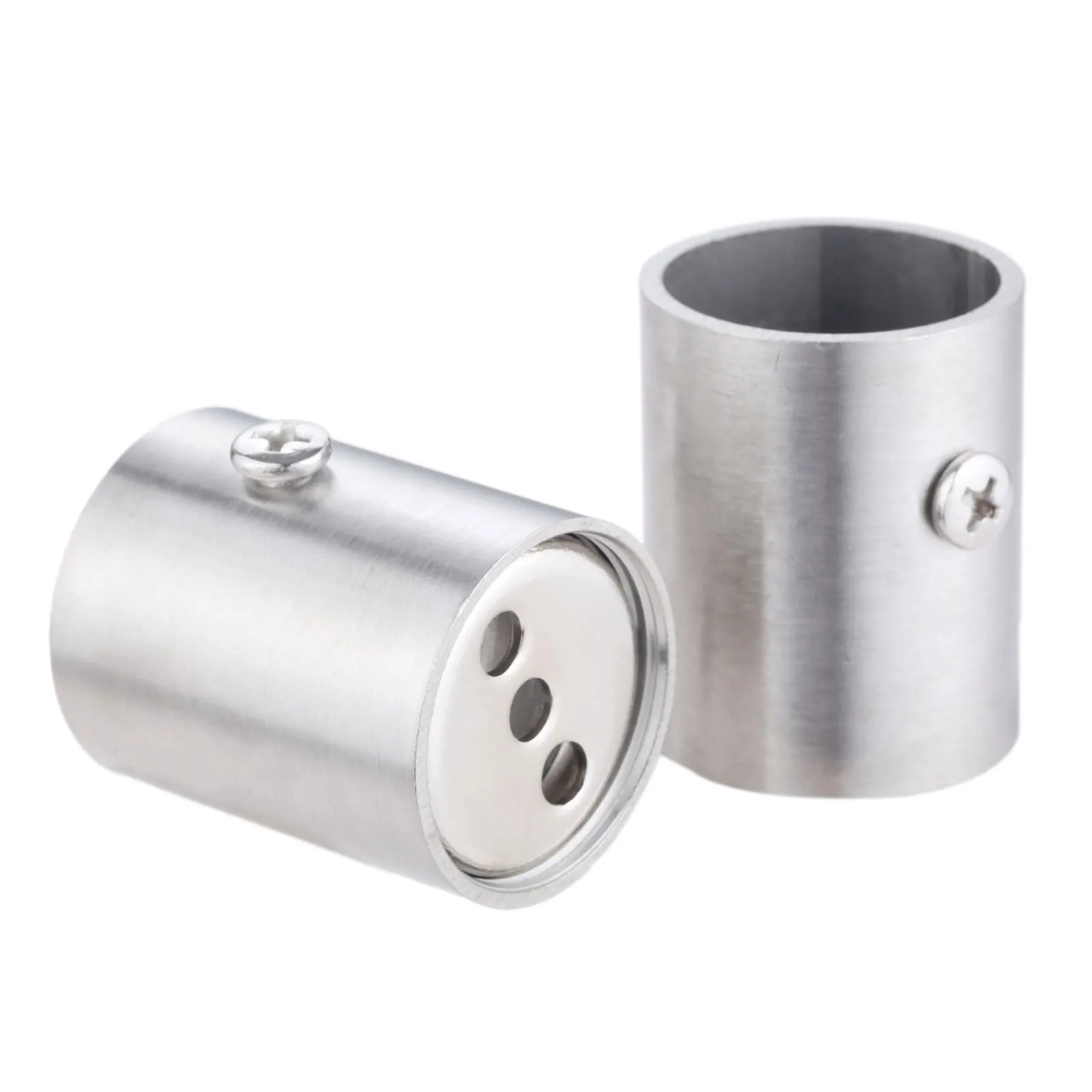 25mm Long DRELD 2 шт./25, маленького размера, круглой формы с диаметром 32 мм Нержавеющая сталь седло фланца Трубы Розетка со шторкой стержень удобно вешать на кронштейн мебельная фурнитура серебристого цвета - Цвет: 25mm Long