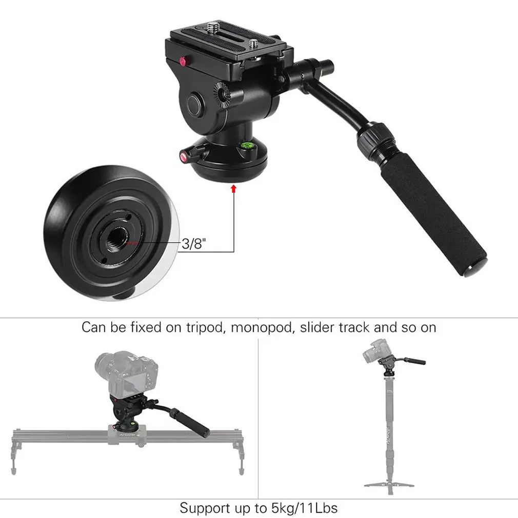 

Video Camera Tripod Fluid Dragging Action Pan Head Hydraulic Panoramic Photographic Head For Canon Camera