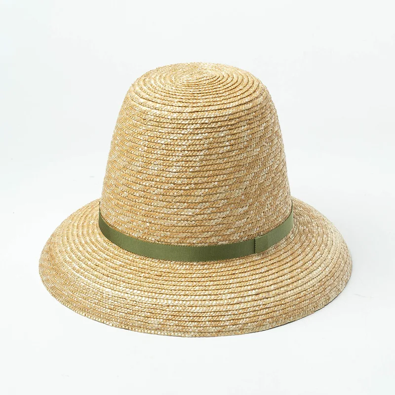 

Europe And America Spring And Summer New Style Retro Multi-color Ribbon Decoration Tall Crown Straw Grass Bowler Hat Stage Catwa
