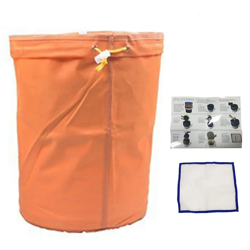 Orange 120 micron 5 галлонов хеш мешок пузырь завод фильтр мешок+ экстрактор прессования сетки экран Садовые принадлежности - Цвет: Orange 120 micron