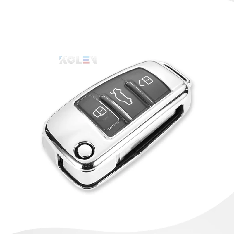 Custodia protettiva morbida in Tpu per Auto per Audi A1 A3 A4 A5 A6 A7 A8 C5 C6 Q3 Q7 S3 TT Car Styling Auto portachiavi Shell - H8bc98dbef0b94b408e9f0a413ccef3c2J