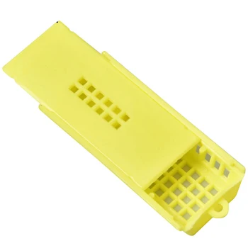 

50 Pcs Bee Cage Beekeeping Transport Cage Long Yellow Beekeeping Tool Mail Bee Multi-Function Plastic Prisoner King Cage Anti-Be