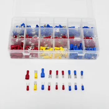 

330 pcs Insulated Spade Crimp Connector Terminal Butt Electrical Wire Cold-Pressure Terminal with Box