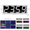 Digital Wall Clock APP Control Alarm Clock Time Date/ Temperature Sound Activate Countdown Stepless Brightness Alarm with Snooze 6