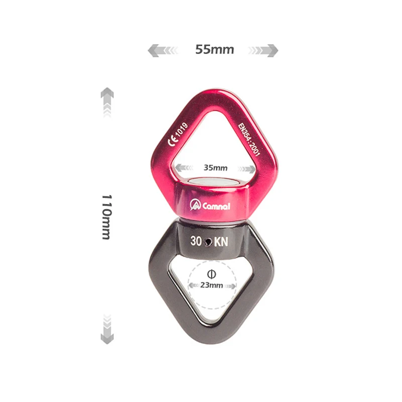 Rope Swivel Connectors Outdoor Rock Climbing Universal Rotator 30KN Aluminum Alloy 8 Shape Safety Rotational Downhill Connector