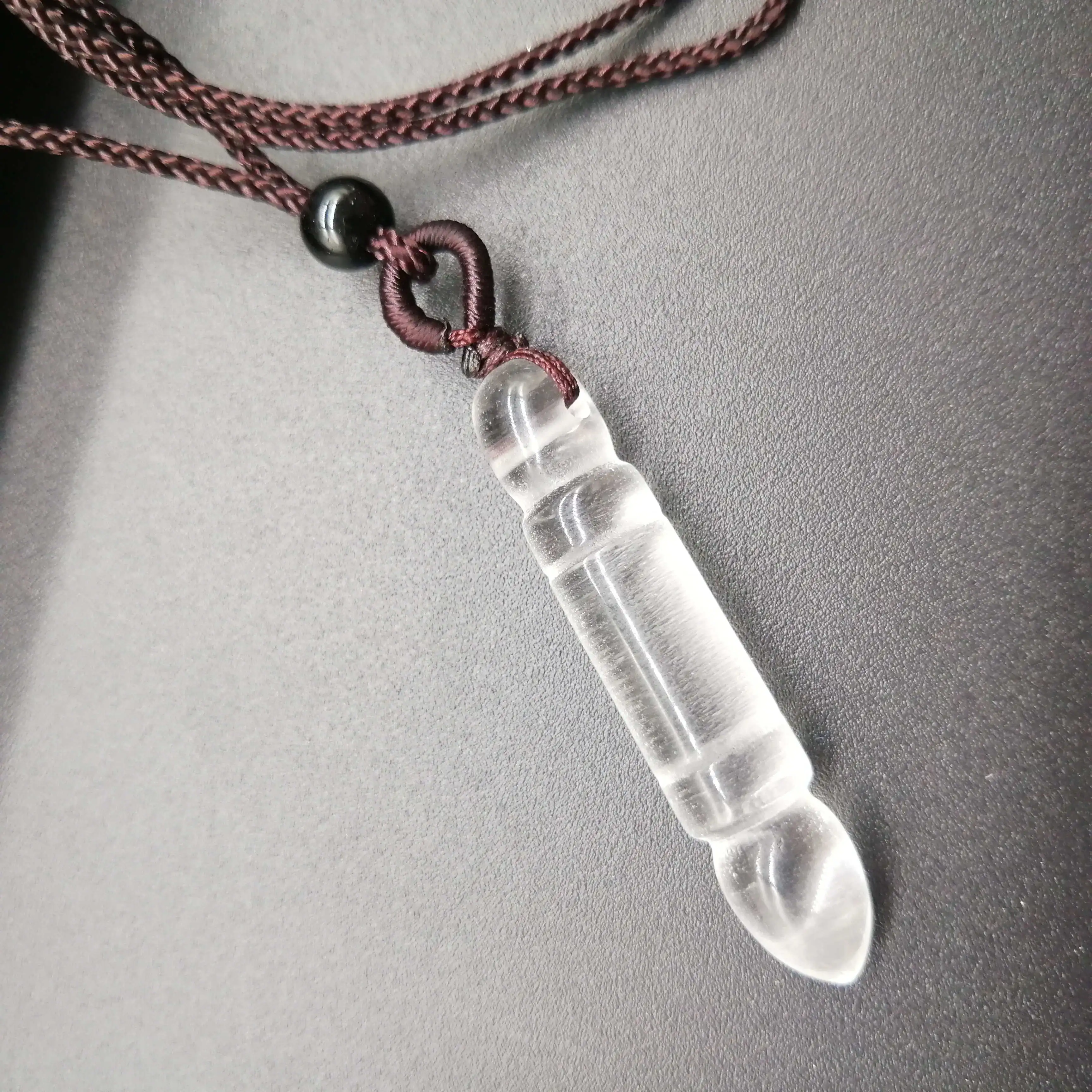 

Drop Shipping Natural stone White Crystal Wenchang Pen Pendant Necklace Gift lucky for Men Women Crystal Jewelry Wholesale