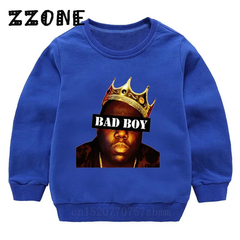 Детские толстовки с капюшоном; Детские свитера с принтом «Notorious Big»; хлопковый пуловер для малышей; топы для девочек и мальчиков; осенняя одежда; KYT456