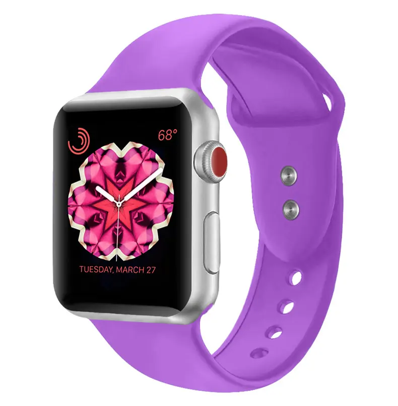 Силиконовый ремешок для Apple Watch 4, 5, 44, 40 мм, спортивный ремешок iwatch series 3, 2, 1, 42 мм, 38 мм, браслет на запястье, ремешок для часов