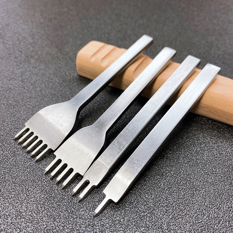 1Pc 3-6MM Leather Craft Tool Spacing Punch Hole Chisel Lacing Stitching Sewing Hand Tools DIY Leather Accessories Supplies