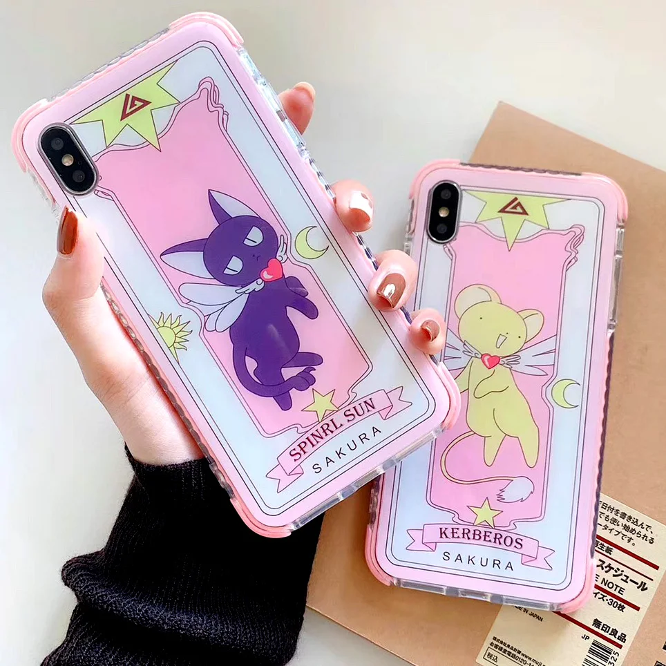 Для iphone XS max XR X Sakura противоударный чехол для телефона 8plus 7 6 plus защитная карта Captor