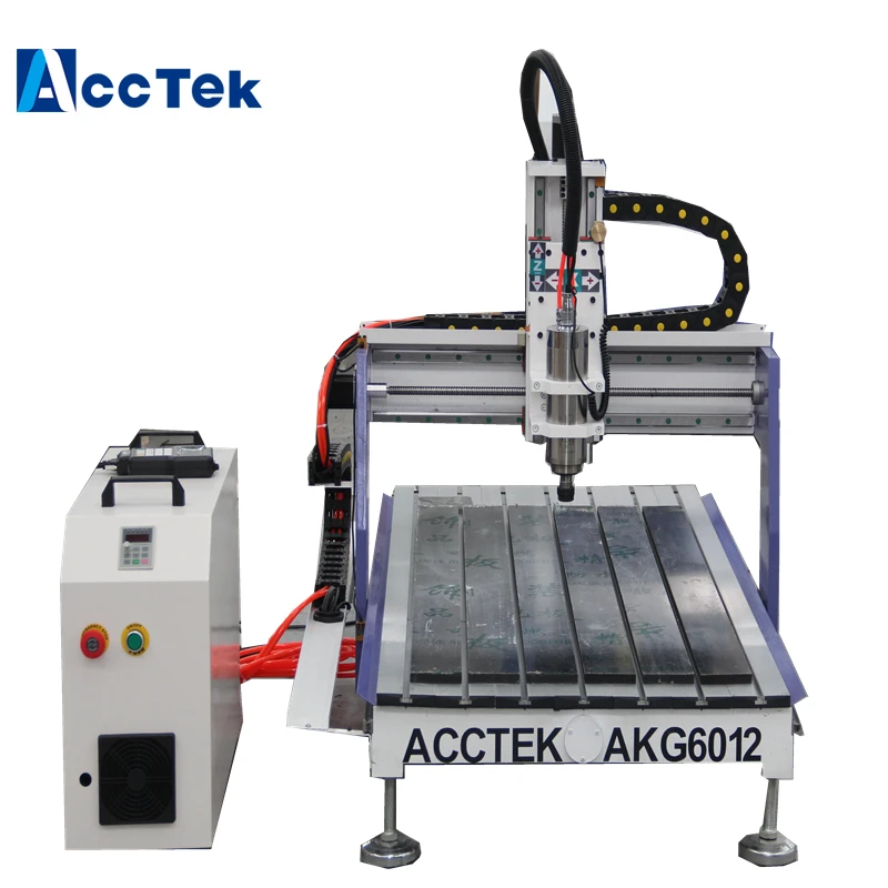 

Mini desktop cnc router machine AKG6012 with 1.5kw water cooling spindle for wood working