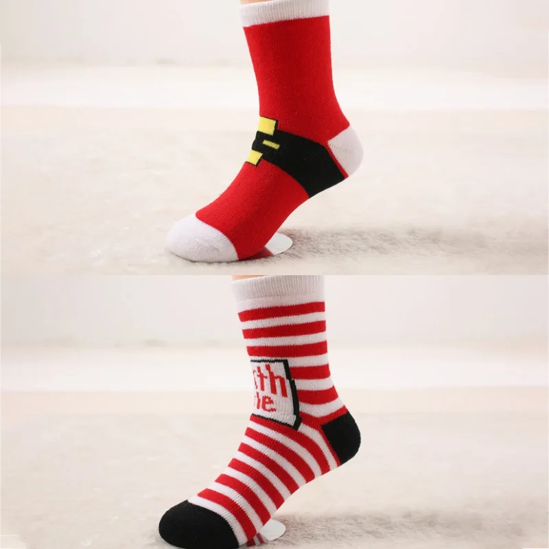 Autumn Winter Newborn Cotton infant Anti-slip socks Baby socks floor socks Boys Girls Cute Cartoon Christmas Baby Toddler Socks