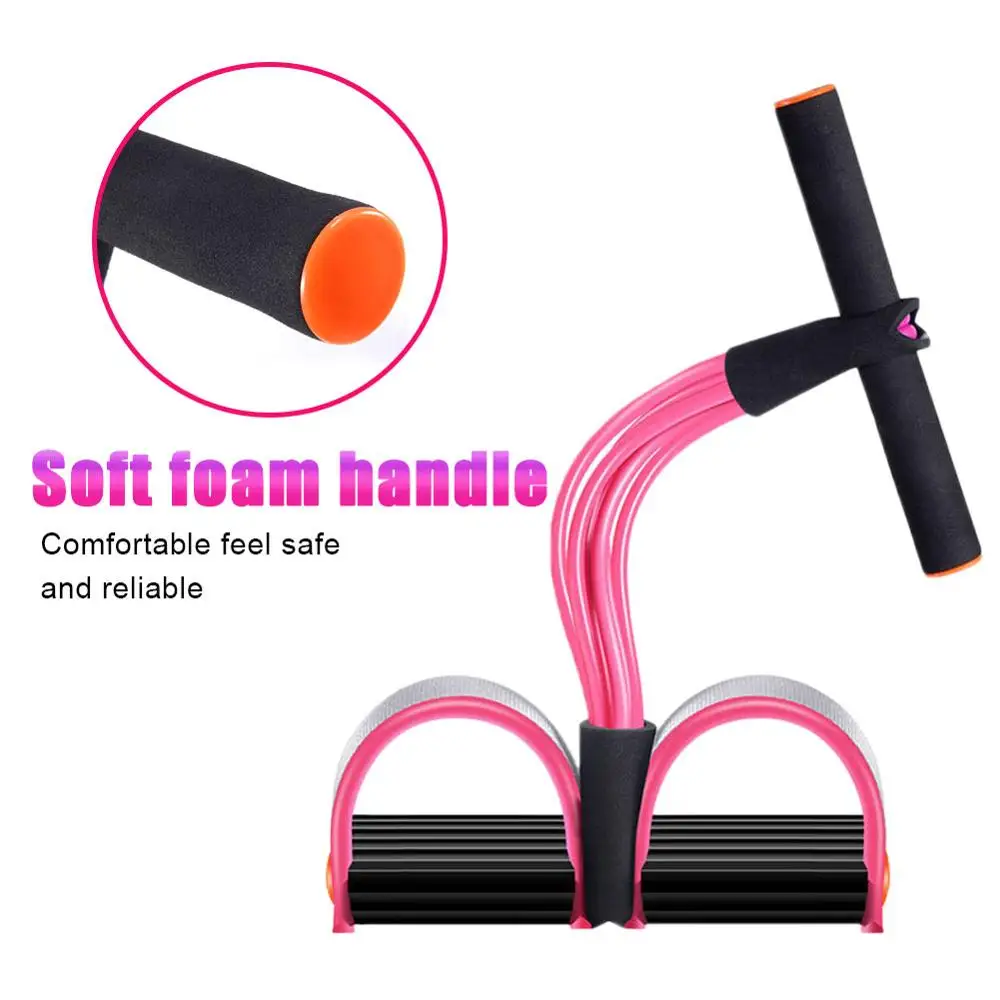 

Sit-up Resistance Bands Sit-up Aid Enhanced Six-tube Tension Rope Multifunctional Pull Rope Pedal Rally Fitness Equipment
