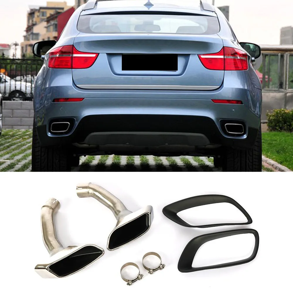 Автомобильные задние наконечники выхлопных газов для BMW X6 E71 2008 2013 автомобильные