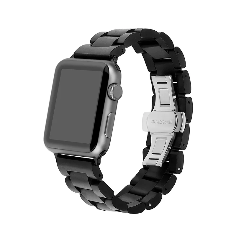 Деревянный браслет для наручных часов Apple Watch 5/4 40 мм 44 натуральный Hand Made