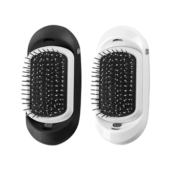 

Electric Portable Negative Ionic Hair Comb, Scalp Massage Straight Hair Brush, Anti-Static Vibrating Comb Detangler Brush