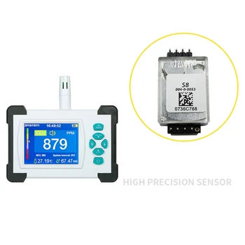 

Portable Carbon Dioxide Air Quality Monitor with Temperature & Humidity Display CO2 Meter Tester with Rechargeable Battery Tools