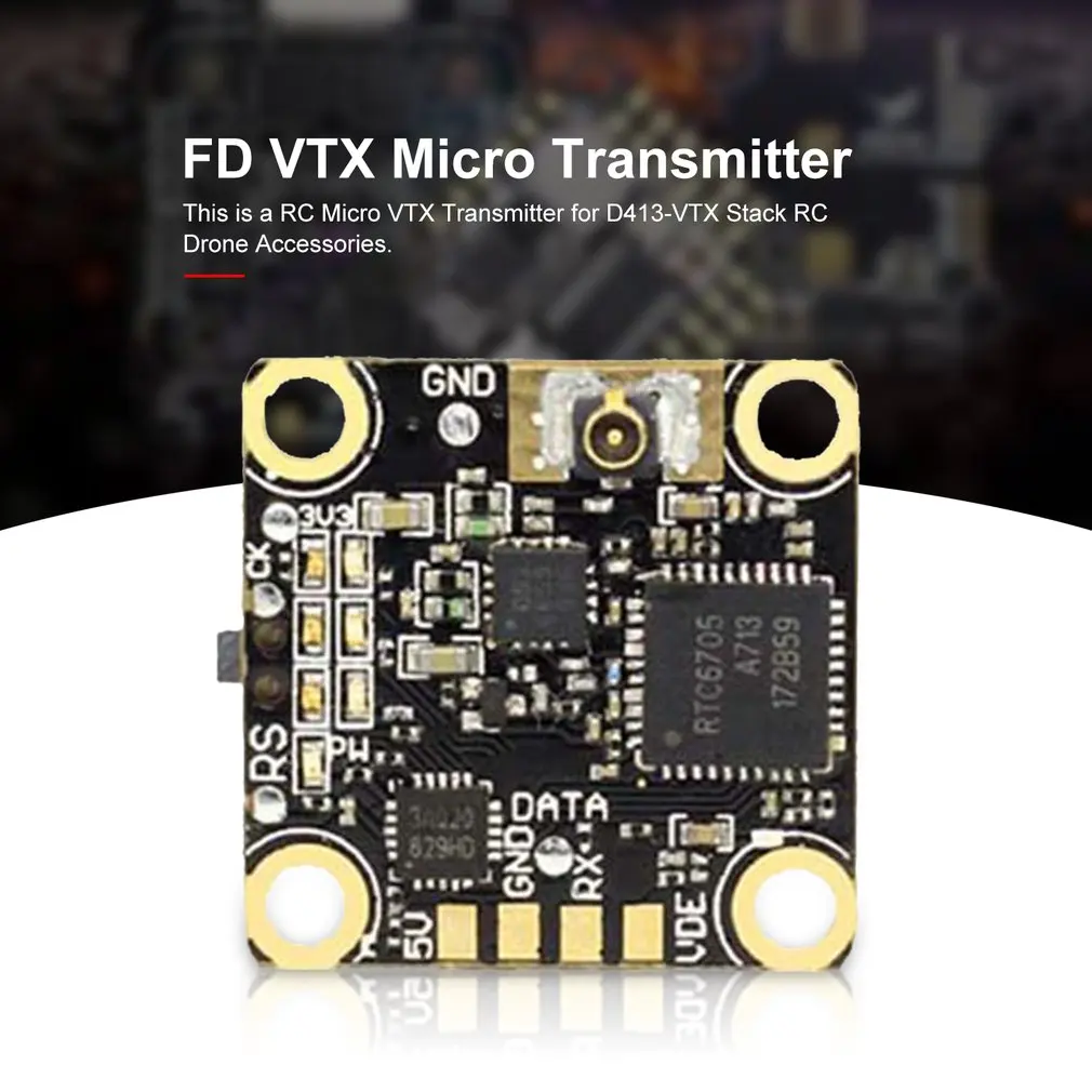 FD VTX Micro 16x16 мм 400 МВт переключаемый FPV видеопередатчик для D413-VTX стек RC Дрон аксессуары