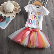 Платье для девочек от 3 до 8 лет летние детские платья для девочек, модные детские комплекты одежды Дизайнерская одежда для маленьких девочек платья-пачки для девочек