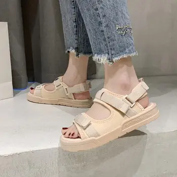 

SWYIVY Cloth Flat Shoes Women Sandals Summer 2020 Platform Sandals Women Shoes Woman Hook Loop Chaussure Femme Fashion Sandale