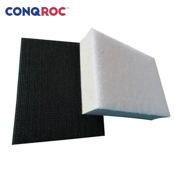 

2 Pieces 75 x 100mm Rectangular Sponge Interface Hook and Loop Pad Damping Pad 24.5mm Thick Protection Crash Pad