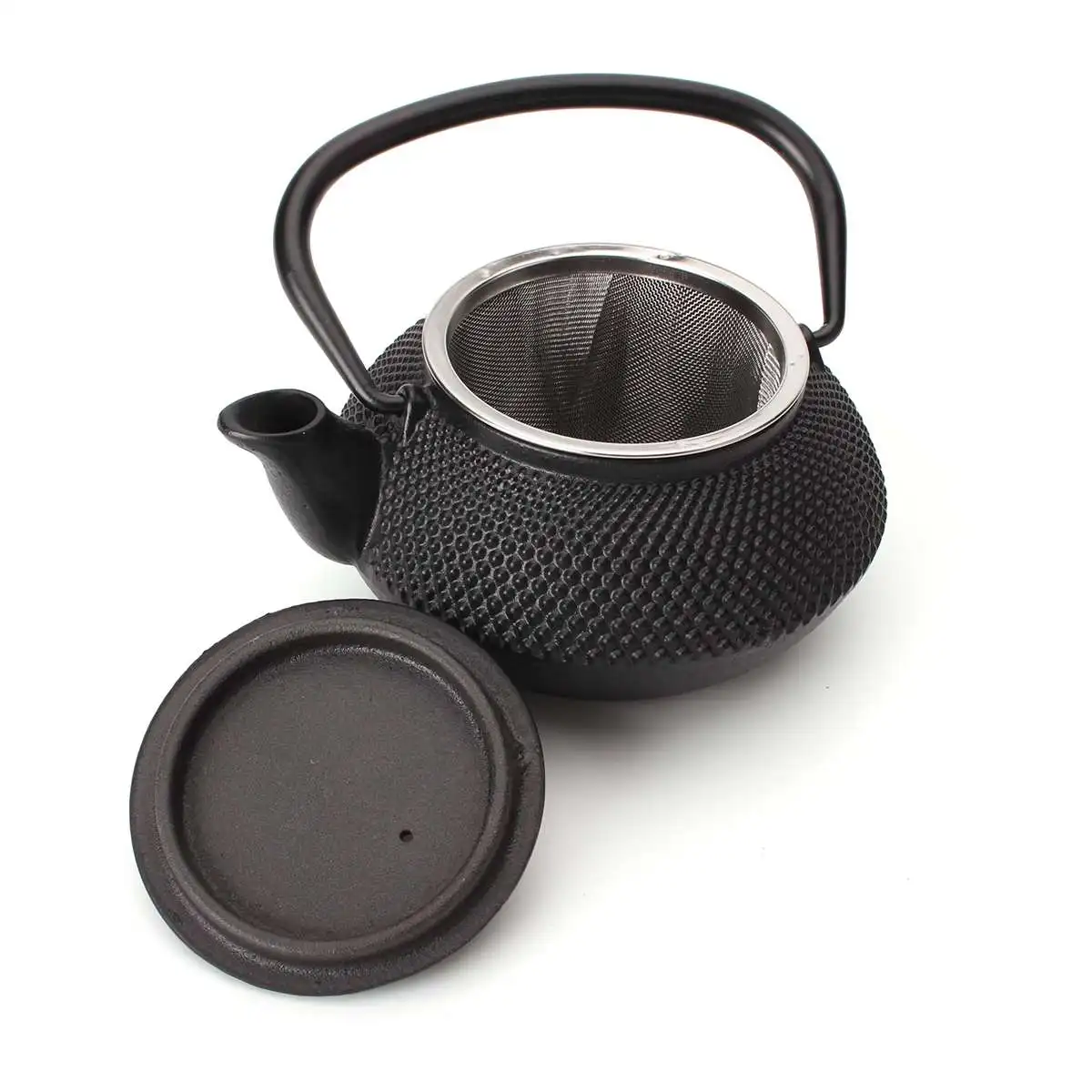 Small 2oz Cast Iron Tea Pot Teapot Kettle With Strainer Flower Tea Kettle