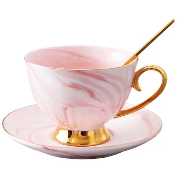 

Coffee Cup Saucer Set European Style Ceramic Afternoon Tea Set Fine Bone Nordic Tea Cup Porcelain Tea Set Teacup Cafe Espresso C