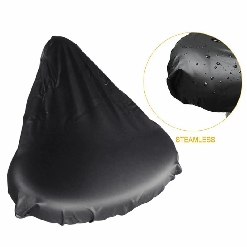 Черный Велосипедное седло чехол для сиденья силиконовый Водонепроницаемый Анти-УФ ПВХ Велосипедное Сиденье протектор коврик для наружного велосипеда Аксессуары для велосипеда X4 - Цвет: Черный