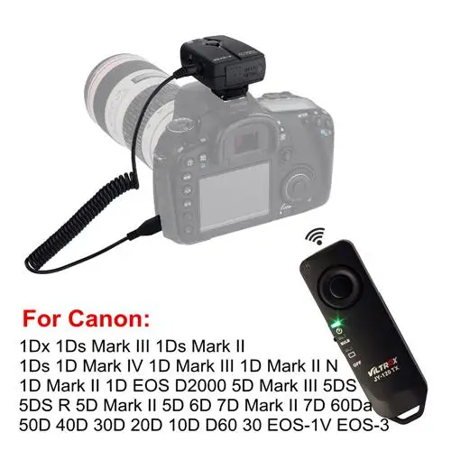 Viltrox JY-120 камера беспроводной пульт дистанционного спуска затвора кабель управления для Canon 5D IV 7D Nikon D5300 sony A9 A7 A6500 A6300 A7S - Цвет: Черный