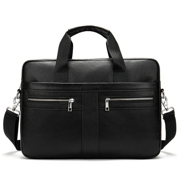 

LKEEP Bag men's Genuine Leather briefcase Male man laptop bag natural Leather for men Messenger bags men's briefcases 2020