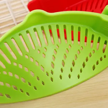 

New A2610 Kitchen Drainer Silicone Pot Side Vegetable Pouring Vegetable Drainer Household Filter Water Noodle Leakproof Drainer