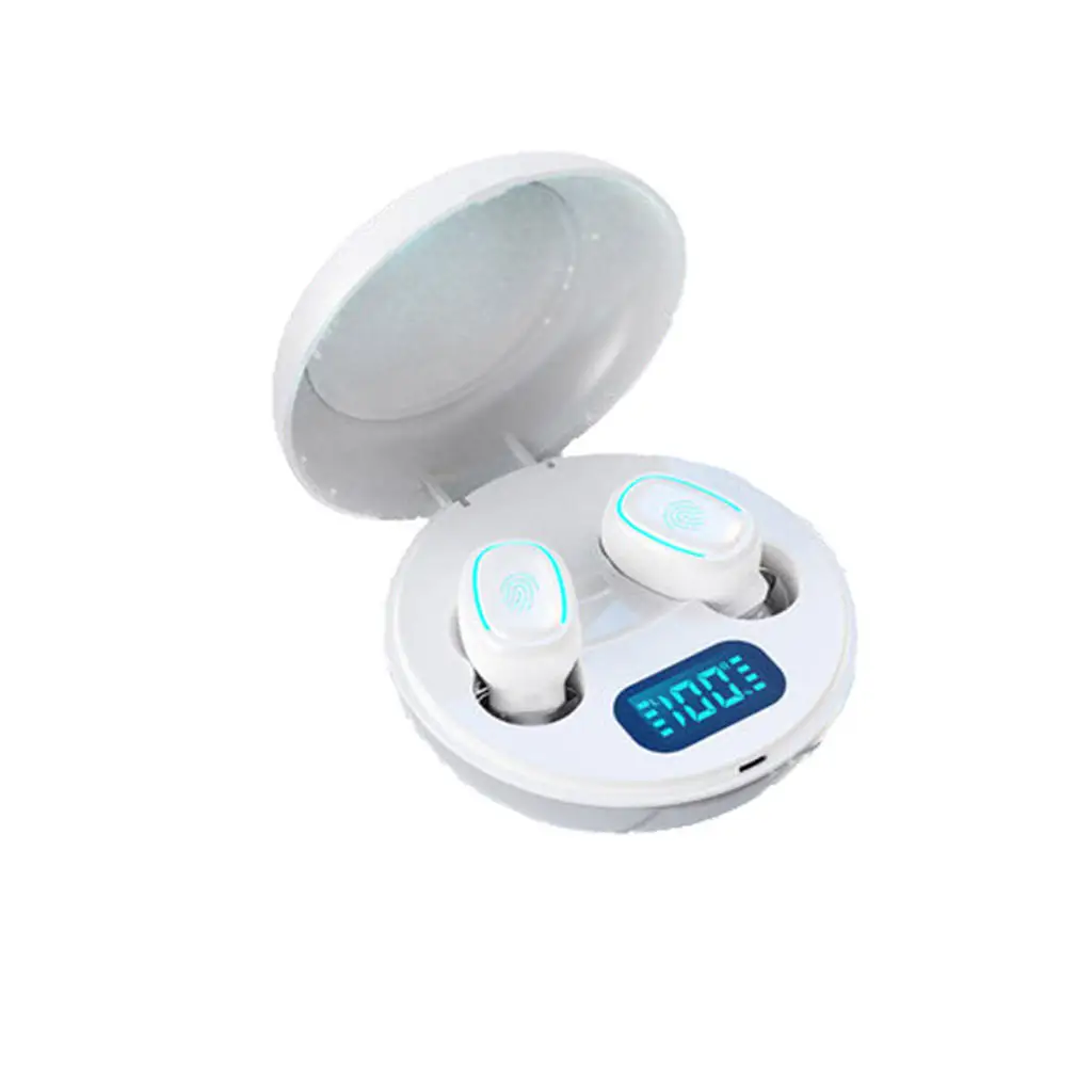 Invisible Wireless Earbuds &amp Charging Cabin Stereo 300mAh for Sports Cycling Portable Mini LED Case | Электроника