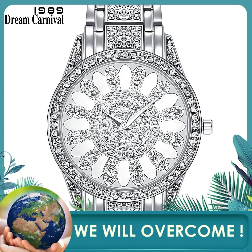 

Dreamcarnival 1989 New Crystal Dial Luxury Quartz Watch for Women Fashion Clock 3 Hand Factory Direct Bahrain Hot Selling A8265C