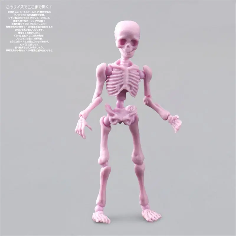 F Подвижный мистер Кости Скелет модель человека череп полный тело мини-фигурка игрушка Хэллоуин - Цвет: F