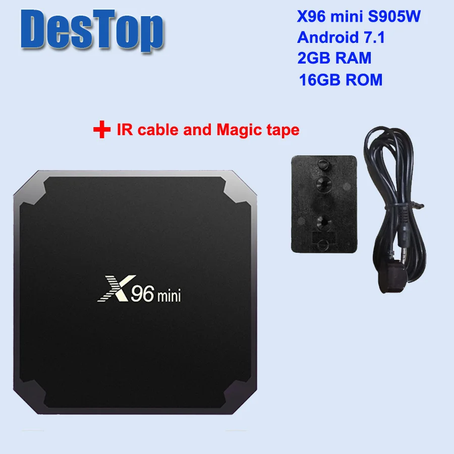 2GB 16GB with IR X96 Мини Android 7,1 tv BOX Amlogic S905W четырехъядерный 2 Гб 16 Гб H.265 UHD 4 K 2,4 ГГц WiFi 10 шт - Цвет: 2GB 16GB with IR