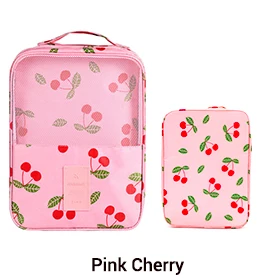Pink Cherry Органайзер для хранения Косметическая женская обувь сумка водонепроницаемый сортировочный мешок на молнии Путешествия Багажные органайзеры домашний шкаф аксессуары - Цвет: Pink Cherry