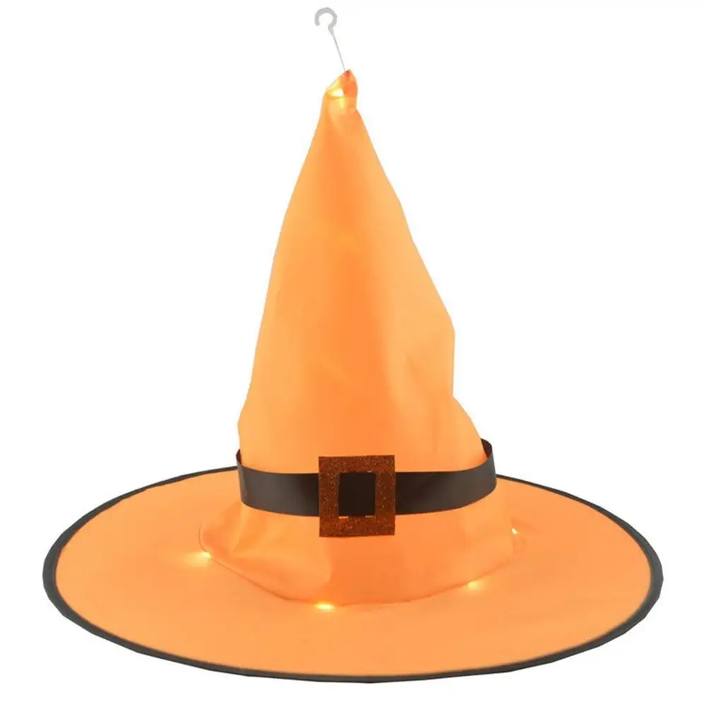 Halloween Glow Witch Hat Hanging Holiday Ball Party Hat Witch Hat Christmas Hat Light Festival Props