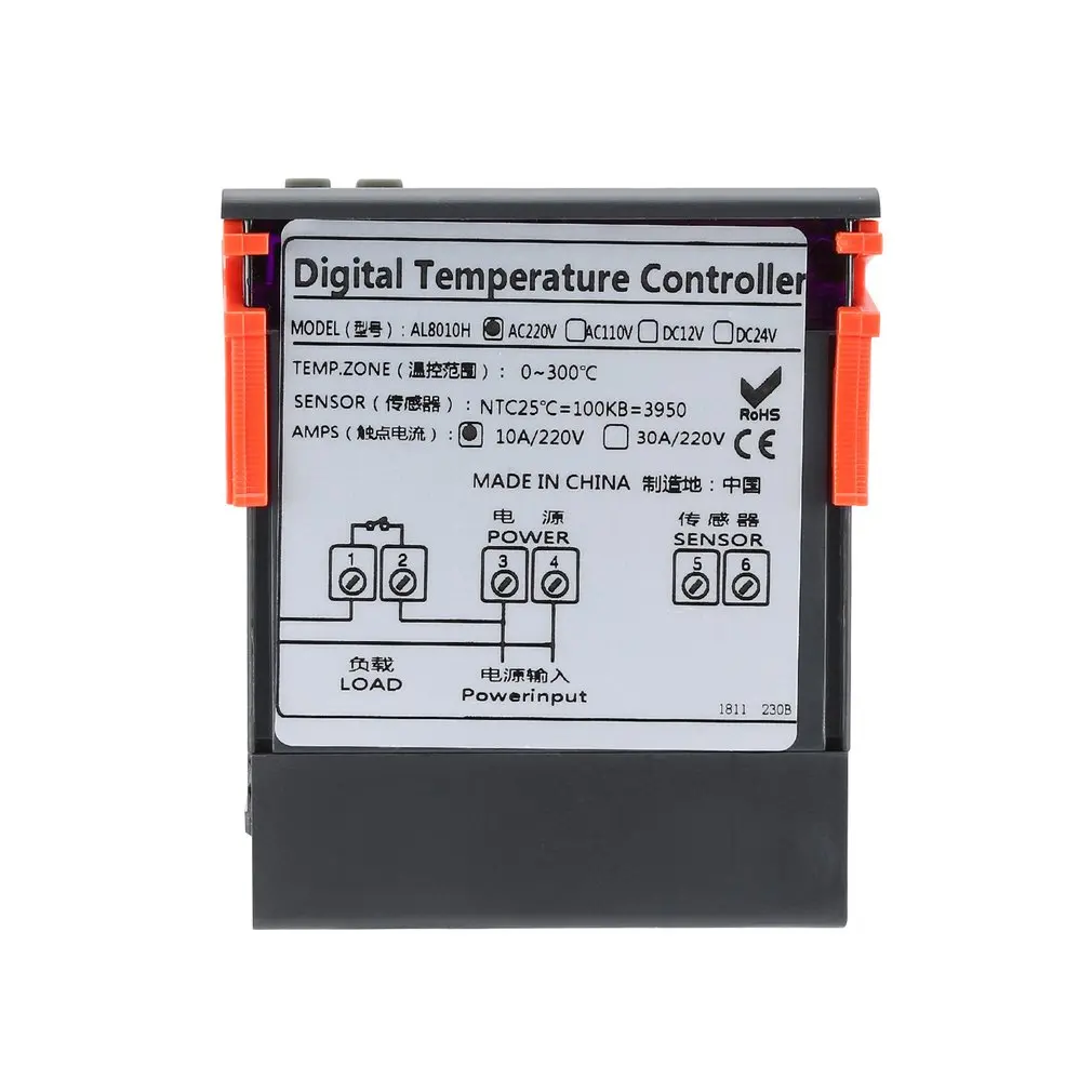 220V 10A Digital Display Thermostat Controller Intelligent Temperature Control Switch for Freezer Aquarium Temperature Control