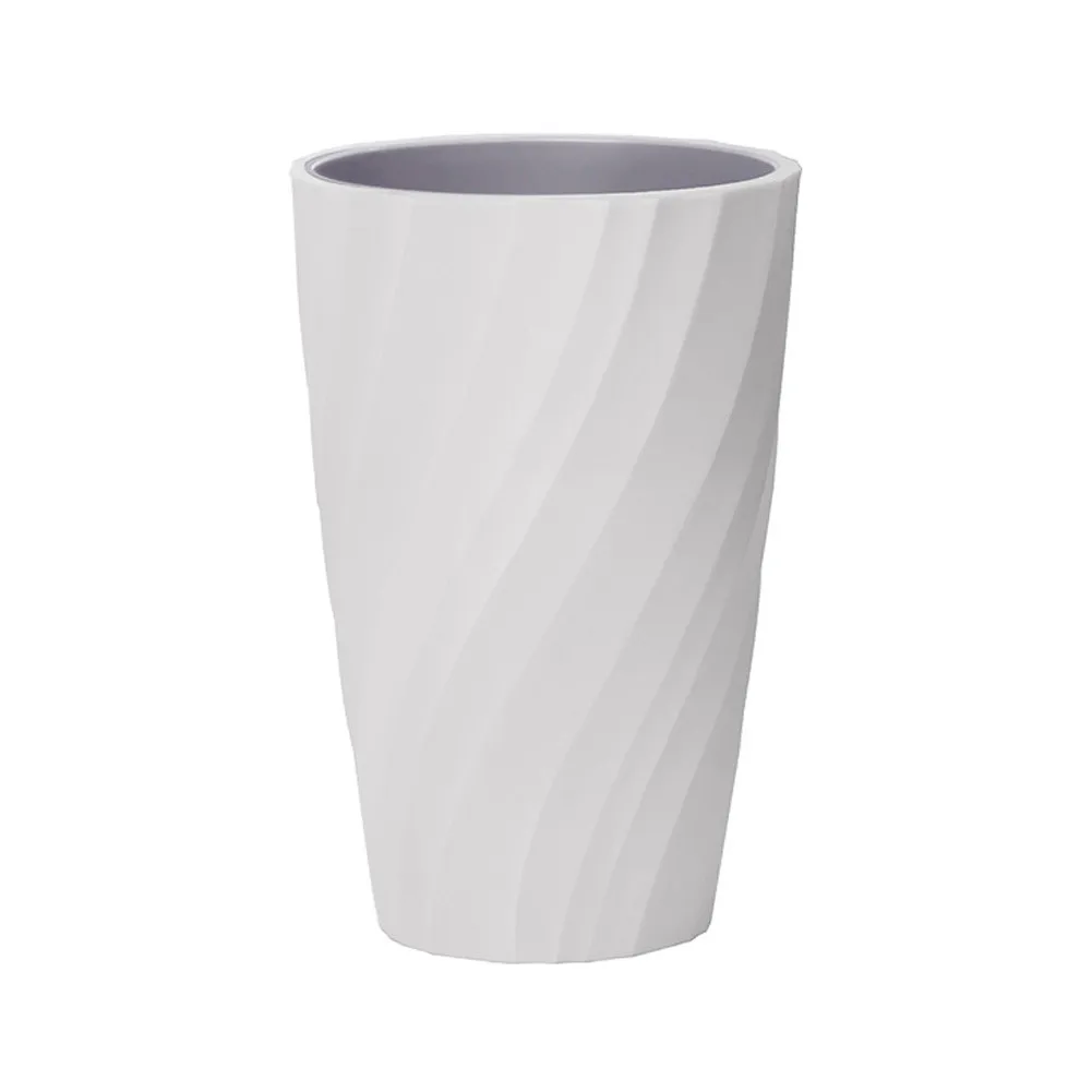 Mouth Cup Threaded Double-layer Mug PP TPR Simple Wash Cup Creative Toothbrush Home Cup 12.2x8x5.2cm - Цвет: gray