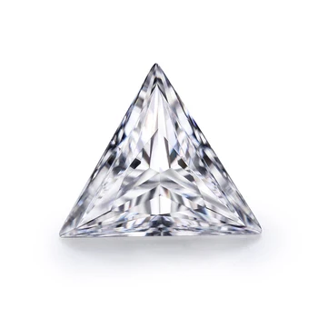 

D Top Color 0.5-6.0ct Triangle Cut Moissanites Loose Diamond Test Passed Gemstone For Jewelry Making Certificate Gift
