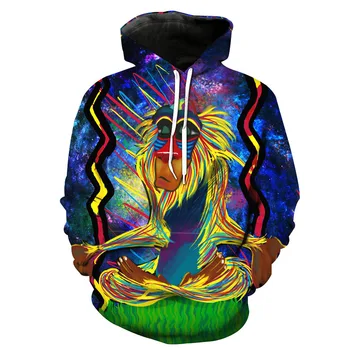 

Trade Digital Printing with Hat Pocket Cover Men's Tide Hat Men's Sanitary Clothes Men's Sweatshirts Printing Blouse hoodies