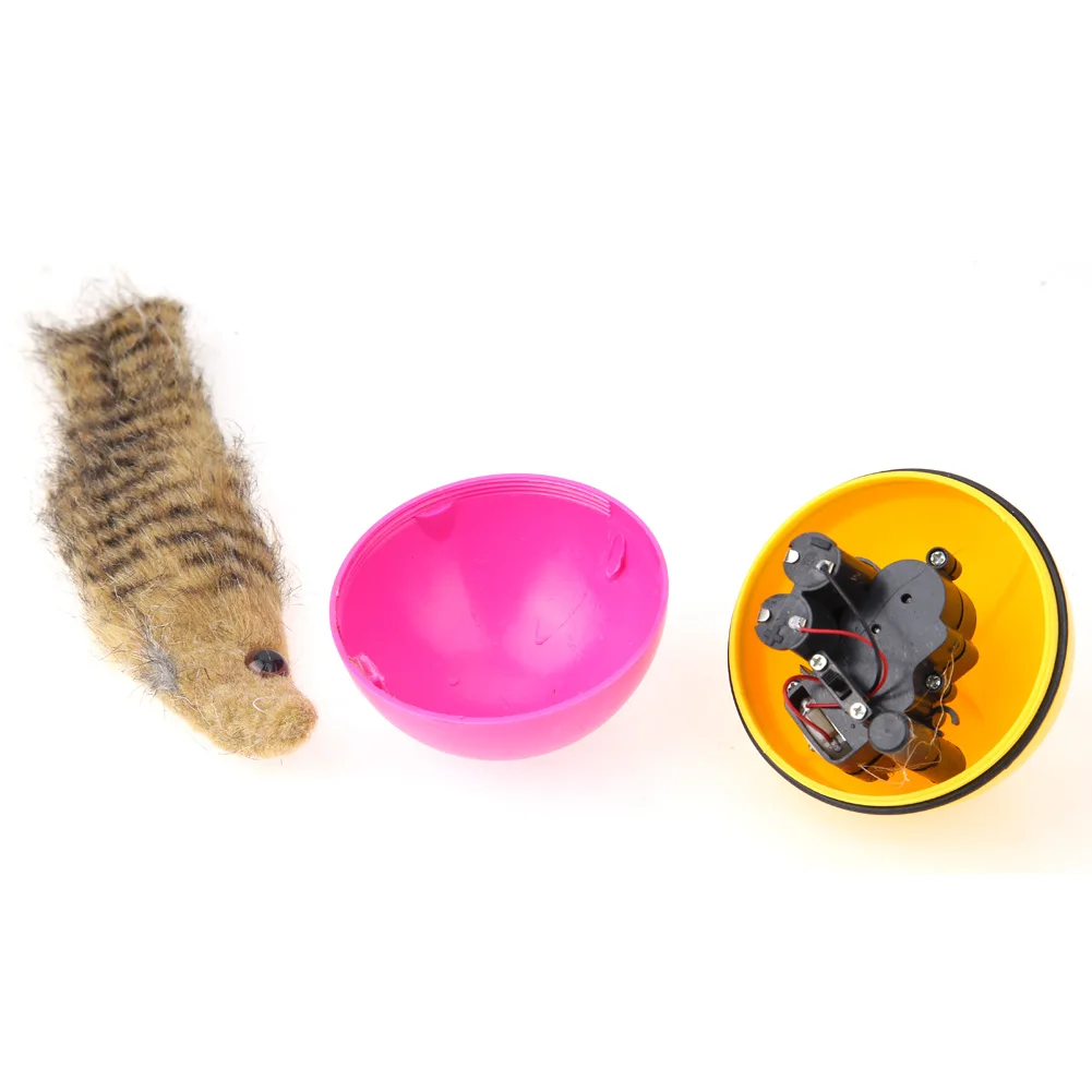 1pc Cat Toys Beaver Weasel Rolling Motor Ball Toy for Pet Cat Dog Jumping Fun Moving Chaser Random Color Pet Product hamster toys